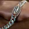 BANGLES NUOVO GUOCHAO Personalità originale Trasferimento retrò rotante a rotazione DZI DZI BEAD ULAN FLOORE BRACCHETTO ACCESSORI DI REGALO DI UNIME