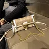 Sacs de soirée Marque de mode de luxe Bâton français Contraste Couleur Chaîne Sac sous les bras Style étranger Calèche Épaule Femme