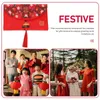 Cadeau Wrap Portefeuille Sac Enveloppe d'argent de mariage Style chinois Personnalité rouge Hong Bao Paquet