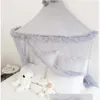 CRIB NETTING Baby Girls Mosquito Net Tent Bed Canopy Curtain Tobarn Spädbarnsäng Crib Nät rosa Gray White Children Barn Play Tents House