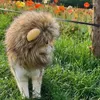 Cat Costumes Lion Mane Kitten Dress Up Wig Cosplay Apparel Pet Costume Washable Smooth Fancy Hair Hat For