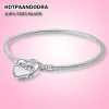 Bangles 925 Sterling Silver Heart Snake Chain Bracelet Fit Original Pan Charm Bead Bracelets For Women Holiday Party Gift Jewelry Making