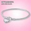 Armbanden 925 Sterling Zilver Hart Snake Chain Armband Fit Originele Pan Charm Bead Armbanden Voor Vrouwen Holiday Party Gift Sieraden maken