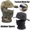 Caps New Tactical Mask Hat Outdoor Climbing Camping Hiking Windproof Sunscreen Sports Baseball Cap Sports Mask Military Equipment