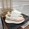 Luxury casual shoes Nama sneaker rainbow fabric designer trainers women out of office sneakers brown white retro running shoes with box