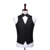 Suits Men's Tuxedo Tails Black White Shiny Tailcoat Dress Coat Swallowtail Dinner Party Wedding Blazer Pants Magic Singer Stage Suits