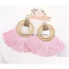 Dangle Kroonluchter Nieuwe Collectie Semi Assel Dangle Earring Voor Vrouwen 12 Kleur Waaiervormige Boheemse Lange Mode-sieraden Groothandel Drop Dhwdj