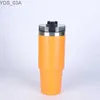 Su Şişeleri Özel 20oz 40oz Tutamalı Şarap Buz Bira Kupa Boş Boş Paslanmaz Çelik Tumbler DIY Bardak Vakum Yalıtımlı Araba Kahve YQ240221