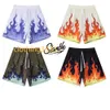 Slamble Nisze Designer Sports Shorts Summer Nowy krajowy trend płomień Print Druku