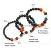 Pulseras con dijes Joyería de diseño Mujeres Hombres Pulsera de cuentas Universo Galaxy Ocho Planetas Elástico Chakra Piedra Natural Yoga Dr Dhgarden DH8GW