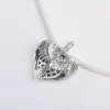 Anhänger Eudora 925 Sterling Silber Vintage Phoenix Halskette Blauer österreichischer Kristall Herz Anhänger Damen Modeschmuck Exquisites Geschenk