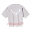디자이너 남성 여자 T 셔츠 셔츠 남성 스트리트웨어 힙합 T 셔츠 여름 흰색 비둘기 패턴 인쇄 티 사이즈 S-XL