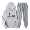 Men's Tracksuits 2023 Spring Autumn and Winter New Leisure Sports Men's and Women's Sweater Set Running Leisure Sports SweaterL24