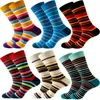 Men's Socks Men Happy Colorful Striped Women Quality Plaid Diamond Pattern Argyle Geometric Harajuku Combed Cotton Sock Christmas Gift