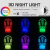 Luci notturne Configurazione di gioco di luce 3D RGB Led Nightlight Decorazione della stanza Lampada Camera da letto Deco Tavolo per regali di compleanno di Natale