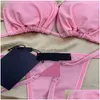 Women'S Swimwear Womens Bikinis Fashion Swimsuit High Element Bikini Female Two Piece Set 4-Color Sizes-Xl Drop Delivery Apparel Clot Dht8K