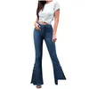 Women'S Jeans Womens Jeans Women Flared High Waist Denim Pants Vintage Stretch Streetwear Lace Up Bell Bottom Pant Elastic Trousers D Otefn