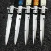 9 inches Mafia Italian Godfather AU TO knife 440c Blade Acrylic Handles Hunting Tactical knife Camping Self defense Folding Knife 13 inch