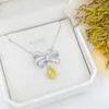 Chaînes YM2024 Pure 18K Gold Bijoux Solide G18K Diamants jaunes naturels 0,65ct Pendentifs Colliers de pierres précieuses pour femmes