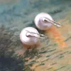 Boucles d'oreilles ASHIQI réel 925 en argent Sterling naturel perle d'eau douce boucles d'oreilles bijoux de mode pour les femmes cadeaux