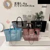 Fashionable 2024 Summer New Oblique Small Fragrant Tote Large Bag High Beauty Capacity Handheld Shoulder Straddle Canvas
