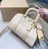 Designer - borsa Boston borse a tracolla con manico portatile pochette moda bianca lettere complete borse di lusso zippy da donna formali