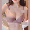 Soutien-gorge une pièce Push Up épais rembourré tasse soutien-gorge femme sans couture sans fil Lingerie plongeante Grils brassière