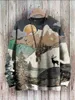 Sweats à capuche pour hommes Noël mignon chien coloré Art motif imprimé décontracté pull en tricot pull pour femmes