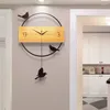 Horloges murales créatives grande horloge à pendule silencieuse à quartz 3D en bois pour la décoration de la maison chambre salon design moderne nordique