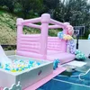 4,5 x 4,5 m (15 x 15 stóp) z Blower Pastel Pink Inflatible Wedding Bouncer House Komercyjny nadmuchiwany zamek na imprezę