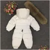 Jumpsuits Nowonarodzony zimowy romper niemowlę snowsuit niemowlę dzieci dzieci śnieg nosza kombinezon w dół koatton liniowca Dziecko Kostium noworo