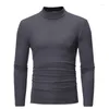 Herrenanzüge A3221 Jodimitty Winter Warm Halbhoher Kragen Mode Thermo-Unterwäsche Männer Mock Neck Basic T-Shirt Bluse Pullover Langarm