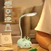 Tischlampen Cartoon Deer Form LED Schreibtischlampe USB Wiederaufladbare Tier Nacht Einstellbare Mini Elch Für Kinder Kinder Geschenk