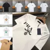 مصمم مان تي شيرت homme رجال Tshirt Tops Tops Letter Print كبير الحجم قصير الأكمام قميص قمصان Tee Pullover Cotton Summer Summer