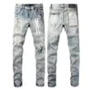 Designer de jeans pourpre pour hommes PL8821587 Biker Ripped Slim Sket Skinny Pantal