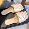 Slippers Top Quality Sexy Designer Brand Italian luxury Genuine leather Weaving Sandals Womens Flats Casual Shoes Fashion Super Star Slipper Q240221