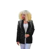 Vestes Femmes Jamerary Mode Automne Hiver Perles Blazers Femmes Perlée Bulle Col Encoché À Manches Longues Costume Manteaux Tenues Féminines