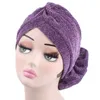 Etniska kläder muslimska inre hijab kepsar glitter paljetter turban hatt kors headwrap india arab wrap huvud halsdukar femme musulman turbante mujer