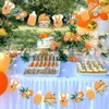 Décoration de fête Little Cutie Bannière Bunting Guirlande Baby Shower Décor Agrumes Thème Anniversaire Mandarine Clémentine Fruits Fournitures