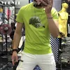 Men's T-Shirts Mens T-shirt 2021 Summer Rhinestone Pattern Short Sleeve Fashion Mens Street Clothing Hot Diamond Leisure Multi Color Plus Size Top J240221