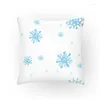 Travesseiro vintage fronha floco de neve almofadas 45x45 estofamento housse de coussin criativo capas sofá decorativo 2024 e2192