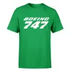 Homens camisetas de alta qualidade verão algodão mens camiseta Boeing 747 mens camiseta J240221