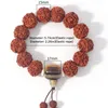 Strand YUOKIAA Classic Vintage Vajra Bodhi Perline Imitazione Corno di Toro Bracciale Meditazione Yoga Guarigione Benedizione Preghiera Gioielli Regali