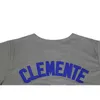 Mäns T-shirts Baseballtröja Santurce Crabbers Puerto Rico 21 Clemente Jerseys Sybroderi Högkvalitativ sport utomhus vit grå ny J240221