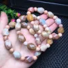 バングル1 PC FENGBAOWU NATURAL CORAL JADE BRACELET不規則なファセットビーズクリスタルヒーリングストーンファッションジュエリーギフト