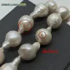 Bracles Taille normale Couleur blanche Baroque Pearles Bracelet Tissue Nucleated Flame Ball Forme de Pier