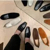 Toe Suede Ballet Square Lady Leather Driving Loafers Fashion Lazy Flats Women Casual Shoes 464