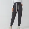 Pantalon actif LuLogo automne Sports d'hiver femmes épaissi bonne qualité cordon survêtement Fitness mode décontracté P