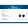 Oorbellen JewelryPalace 2.3ct Gemaakt Blauwe Saffier 925 Sterling Zilveren Halo Stud Oorbellen voor Vrouw Mode Fijne Sieraden Huwelijkscadeau