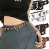 Ceintures Mode PU Cuir Ceinture Femmes Vintage Y2K Réglable Coeur Boucle En Métal Mignon Parti Creux Punk Cool Pour Robe Jeans